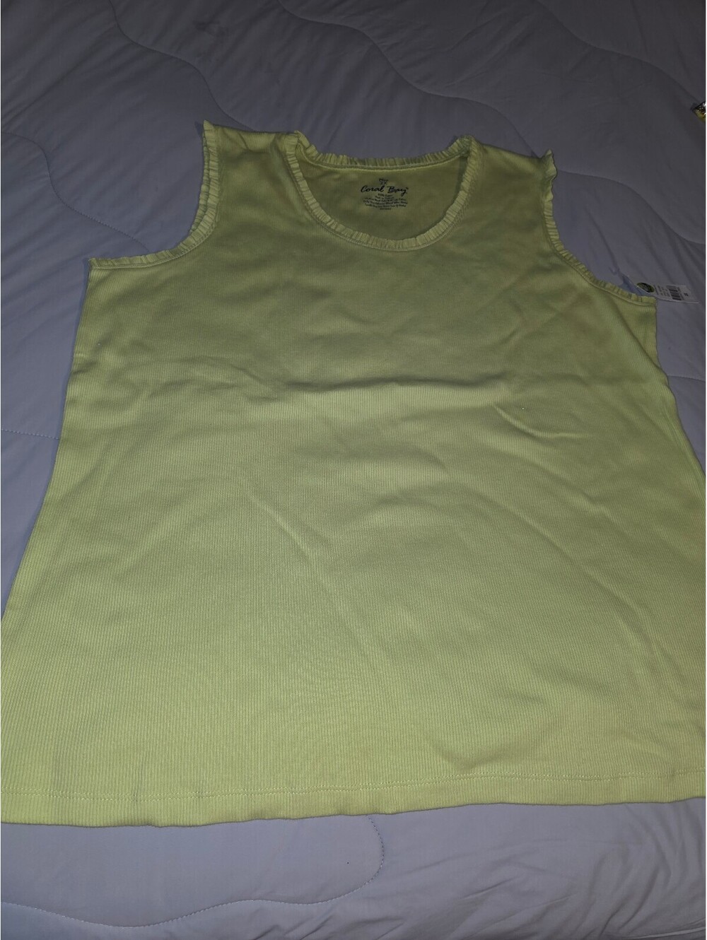 Womens green sleeveless tank top - Carol Bay - 2X